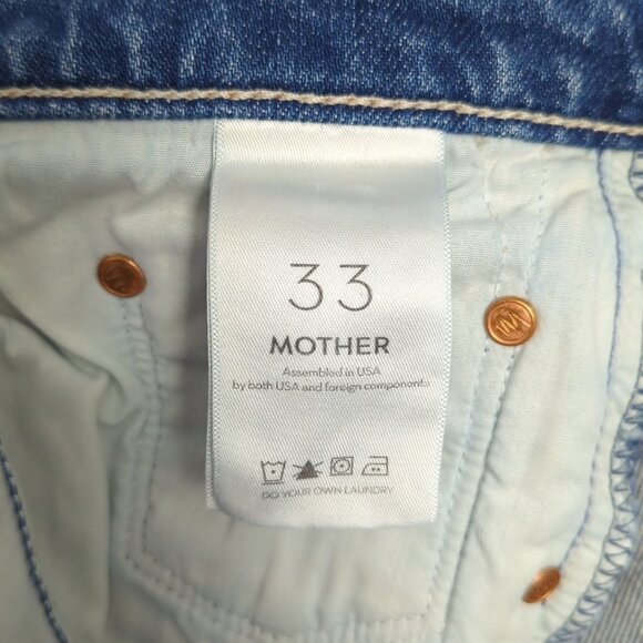 Mother Superior Jeans Womens 33 Blue The Tomcat Playing With Scissors Distressed - Picture 12 of 16